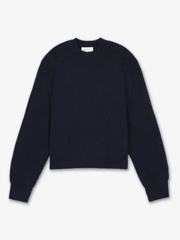 Jeans 5GG crew neck knit navy marl JEANSNM1095NAVYMARL - STUDIO NICHOLSON - BALAAN 1