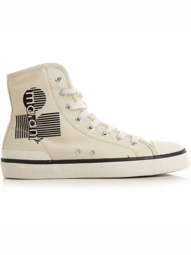 Women's Benkeenh High Top Sneakers Chalk - ISABEL MARANT - BALAAN 3