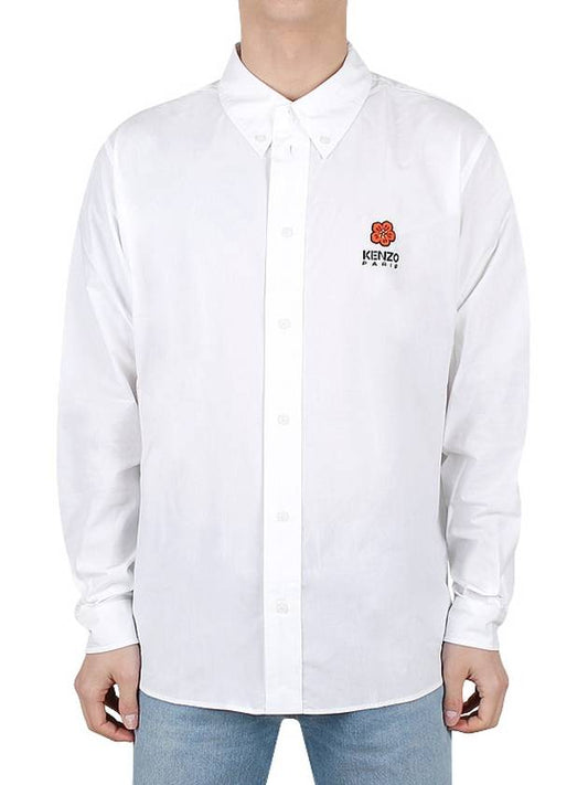 Boke Flower Casual Long Sleeve Shirt White - KENZO - BALAAN 2