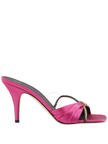 Giuseppe Zanotti Ladies Symonne Fuxia Satin Mules, Brand Size 36 ( US Size 6 ) - GIUSEPPE ZANOTTI - BALAAN 1