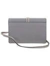 Alphabet Logo Charm Grain Leather Cross Bag Gray - CHLOE - BALAAN.