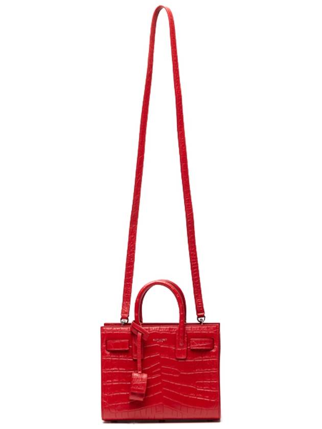 Sac de Jour Nano Bag Crocodile 398711 CS30N 6422 Red - SAINT LAURENT - BALAAN 6