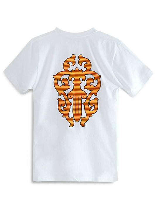 Pocket Tonalog Fire Back Printing Short Sleeve T shirt CH0129 WHITE - CHROME HEARTS - BALAAN 1