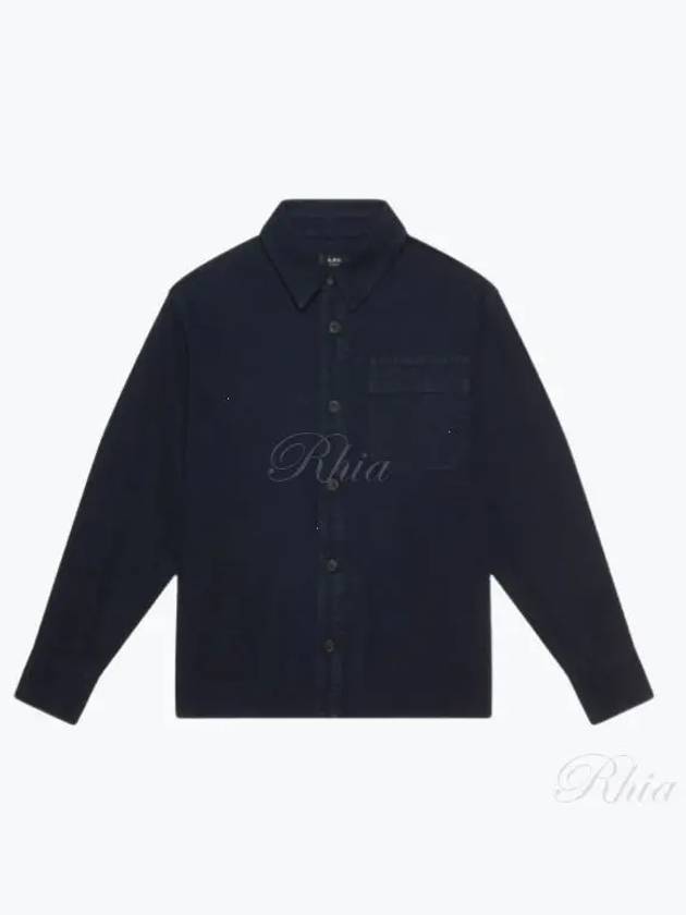 Basile Cavalier Long Sleeve Overshirt Navy - A.P.C. - BALAAN 2