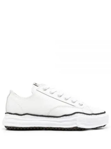 24 A06FW736 white Peterson OG sole leather low sneakers - MIHARA YASUHIRO - BALAAN 1