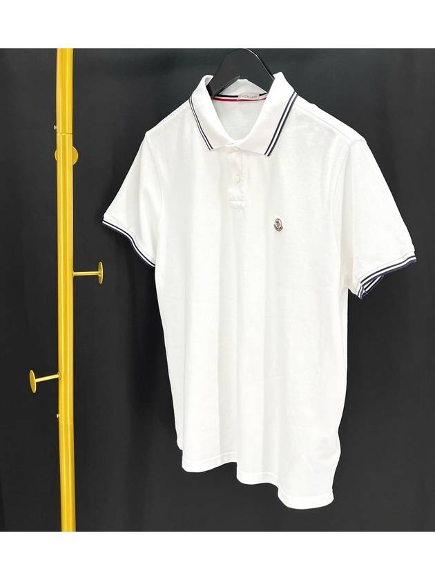 Short sleeve collared t shirt white L size - MONCLER - BALAAN 3