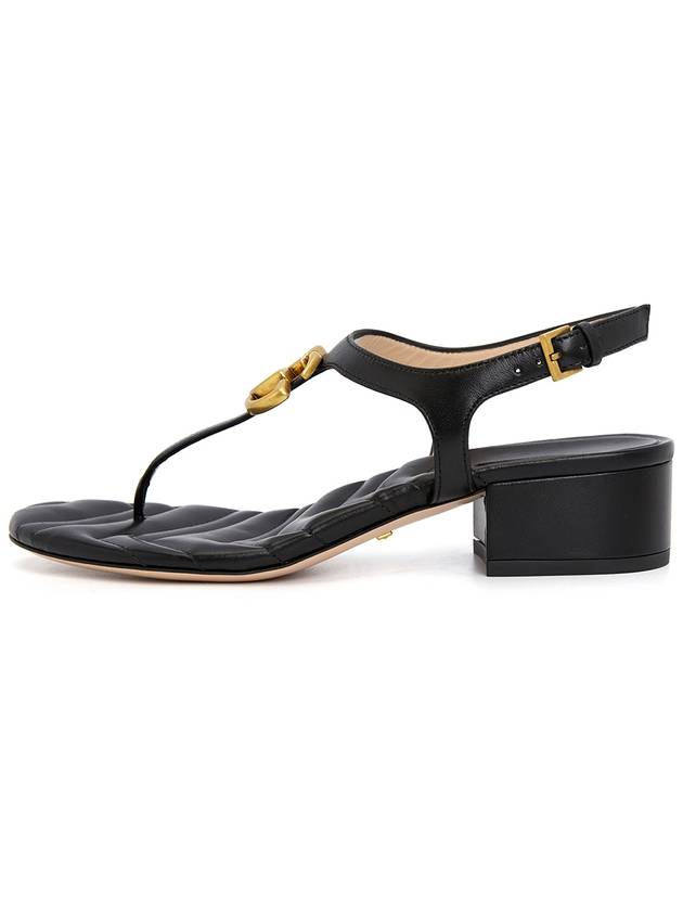 Women's Double G Sandals Black - GUCCI - BALAAN 5