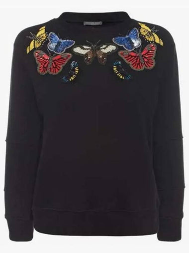 Sequin patch sweatshirt 437630 QHZ12 0901 - ALEXANDER MCQUEEN - BALAAN 1