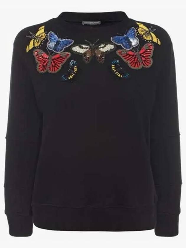 Spangle Patch Sweatshirt Black - ALEXANDER MCQUEEN - BALAAN 1