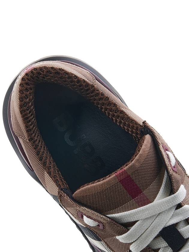 Ramsey Check Cotton Low Top Sneakers Brown - BURBERRY - BALAAN 8