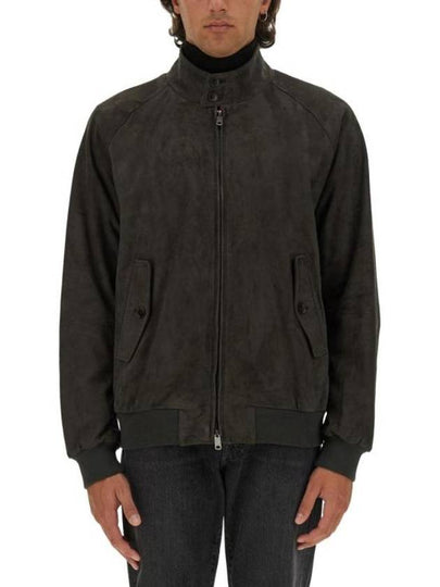 G9 Slim Fit Suede Jacket Black - BARACUTA - BALAAN 2