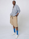 Wide Bermuda Shorts Beige - ATHPLATFORM - BALAAN 5