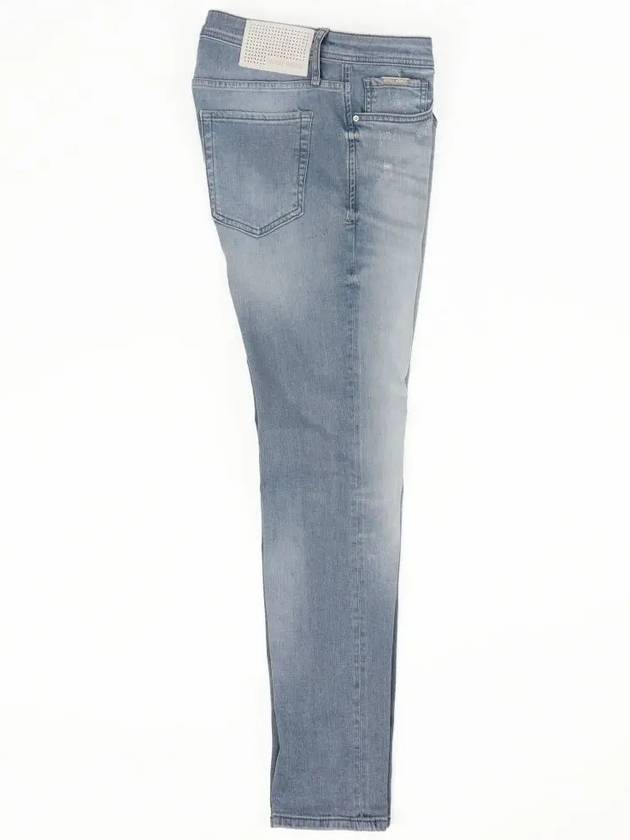 Light blue washed spandex slim fit men's jeans - IKALOOOK - BALAAN 3