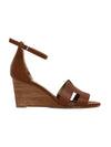 Legend Calfskin Wedge Heels Gold Brown - HERMES - BALAAN.