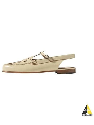 Women s Rocketa Slingback Flat Shoes Cream WFP21ROQU - HEREU - BALAAN 1