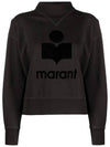 MOBY Velvet Logo Sweatshirt Fade Black SW0003FA A1M07E 02FK - ISABEL MARANT - BALAAN 2