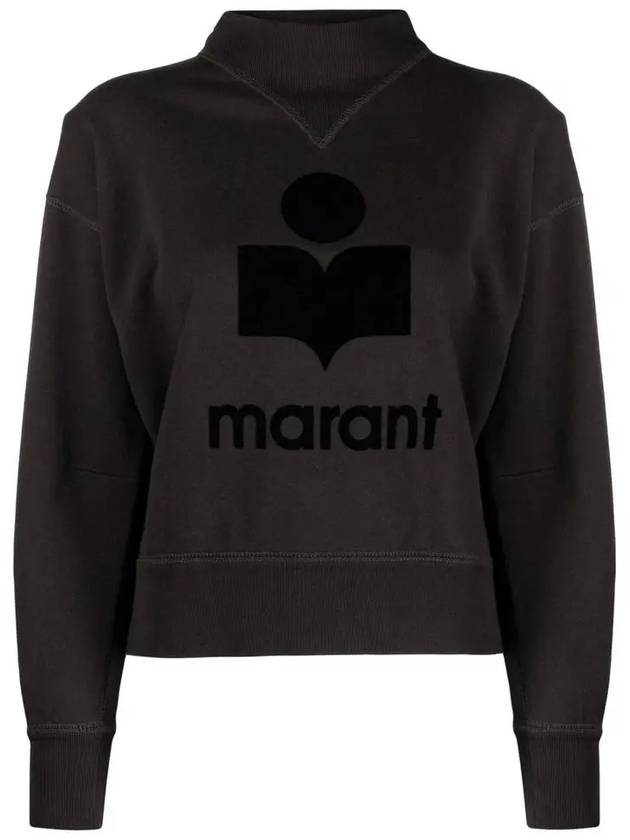 MOBY Velvet Logo Sweatshirt Fade Black SW0003FA A1M07E 02FK - ISABEL MARANT - BALAAN 2