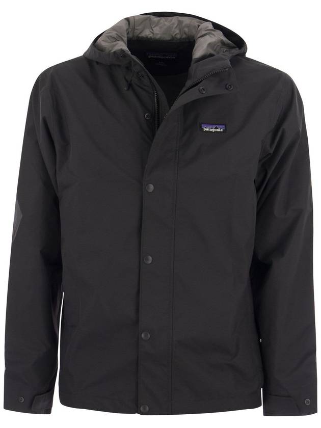 Men's Jackson Glacier Rain Hooded Jacket Ink Black - PATAGONIA - BALAAN 2