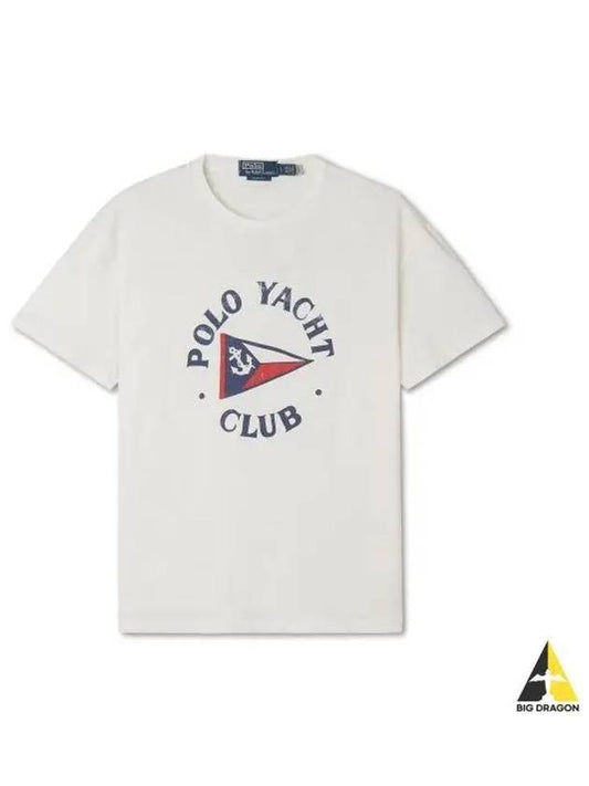 Classic fit polo yacht club t shirt white - POLO RALPH LAUREN - BALAAN 1