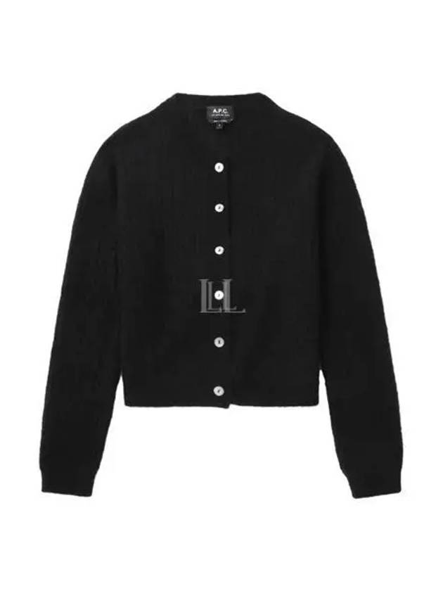 Milo Straight Wool Cardigan Black - A.P.C. - BALAAN 2