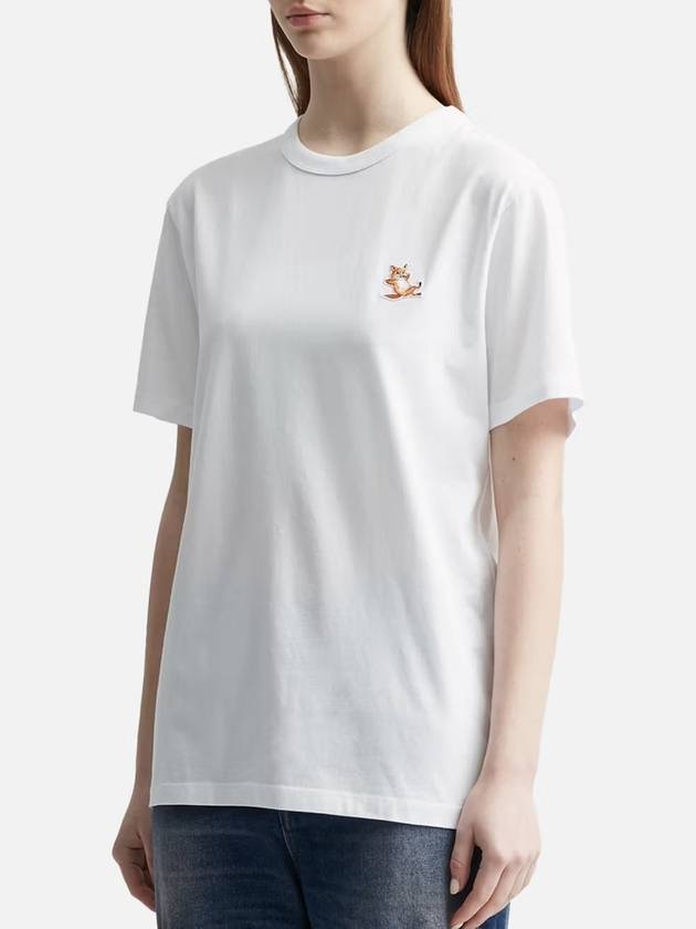 Chillax Fox Patch Classic Short Sleeve T-Shirt White - MAISON KITSUNE - BALAAN 3