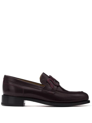 Rene Caovilla Morgana Leather Loafers, Brand Size 35 ( US Size 5 ) - RENE CAOVILLA - BALAAN 1