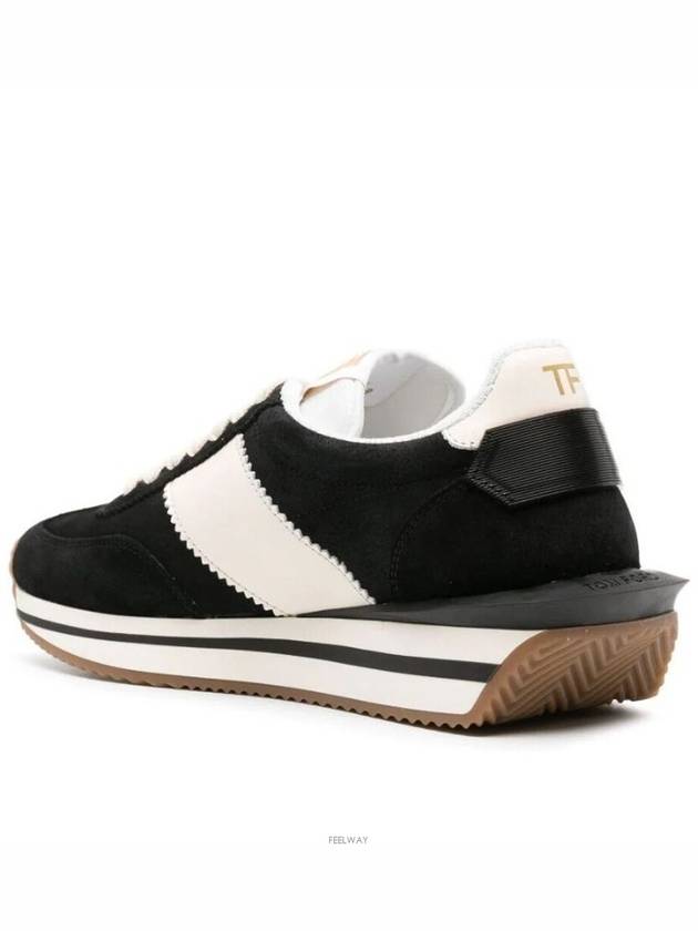 Suede James Sneakers Black Cream - TOM FORD - BALAAN 5
