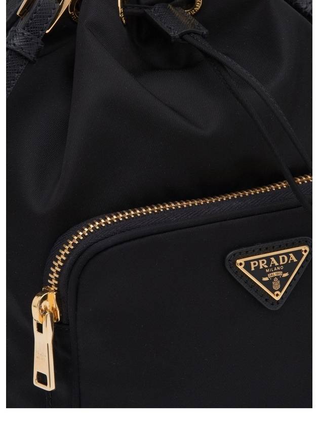 Duet Re-Nylon Bucket Bag Black Gold - PRADA - BALAAN 6