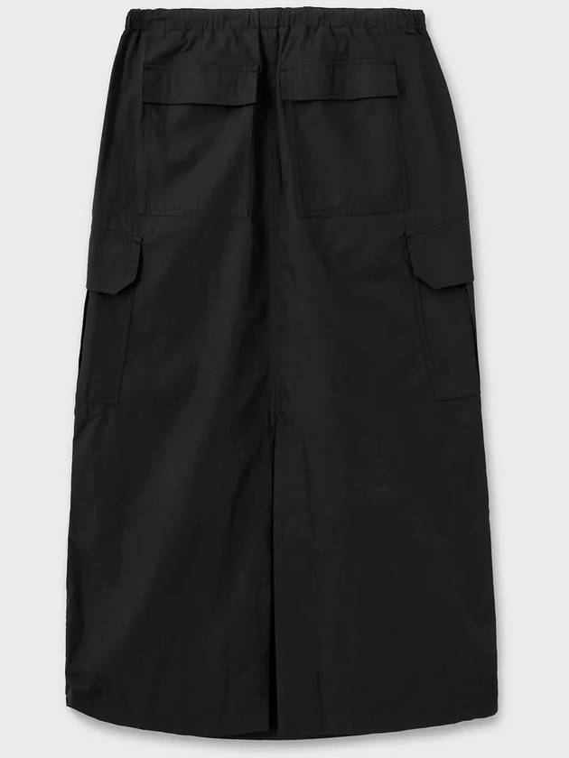 Cotton Nylon Parasuit Skirt Black - NOIRER FOR WOMEN - BALAAN 9