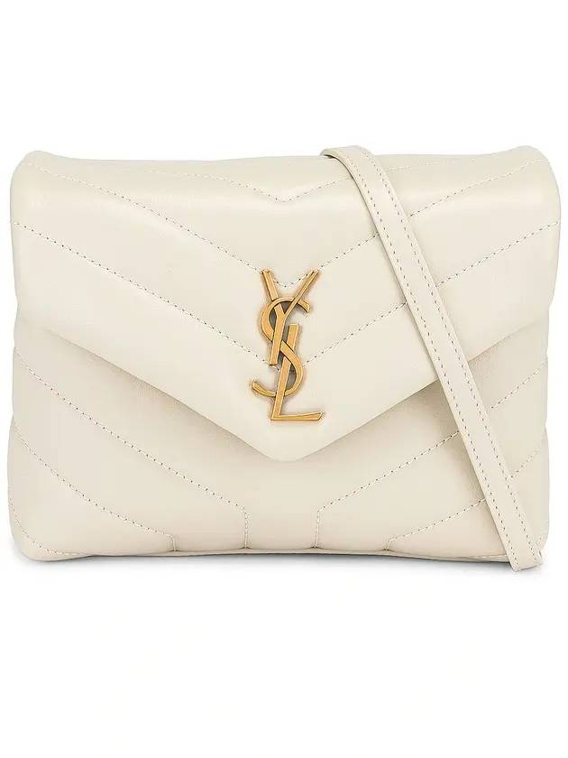 Loulou Toy Matelasse Shoulder Bag Blanc Vintage - SAINT LAURENT - BALAAN 1