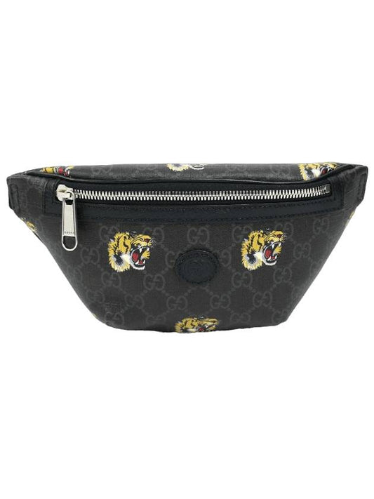 GG Tiger Print Belt Bag Black - GUCCI - BALAAN 1