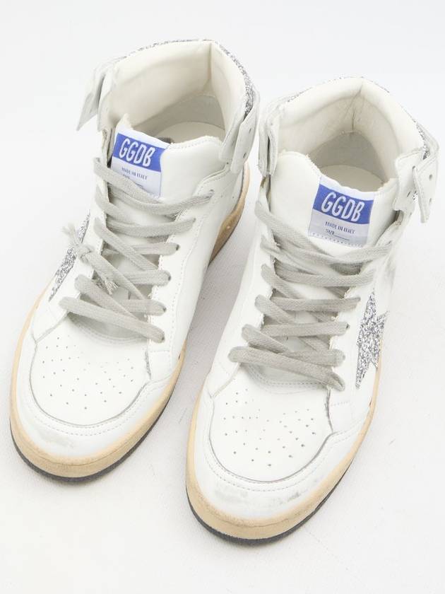 Sky Star Glitter Logo High Top Sneakers White - GOLDEN GOOSE - BALAAN 6