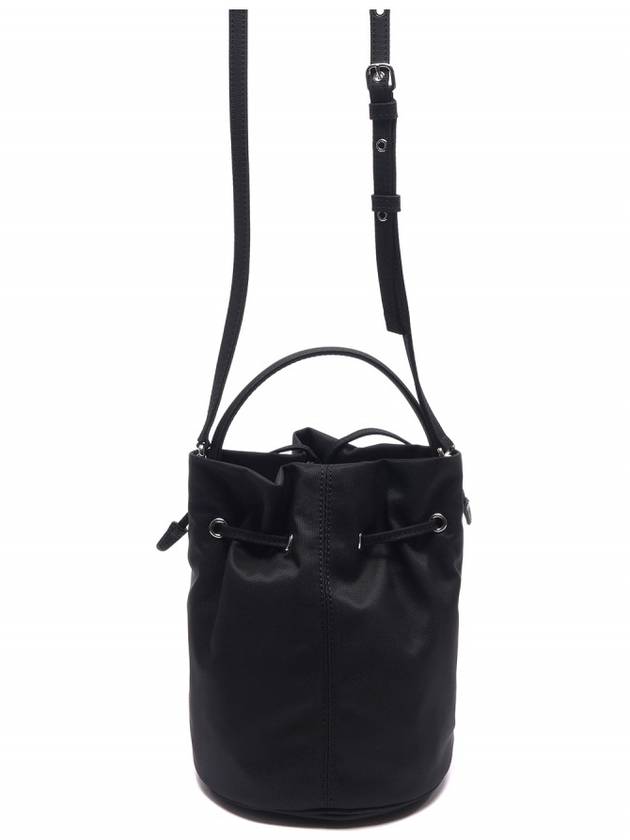 Wheel Drawstring XS Bucket Bag Black White - BALENCIAGA - BALAAN 5