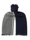 Cashmere Silk Muffler Navy - BRUNELLO CUCINELLI - BALAAN 1