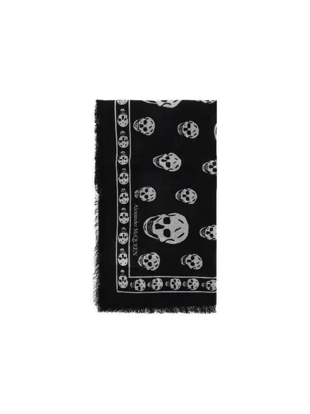 Classic Skull Scarf Black - ALEXANDER MCQUEEN - BALAAN 2