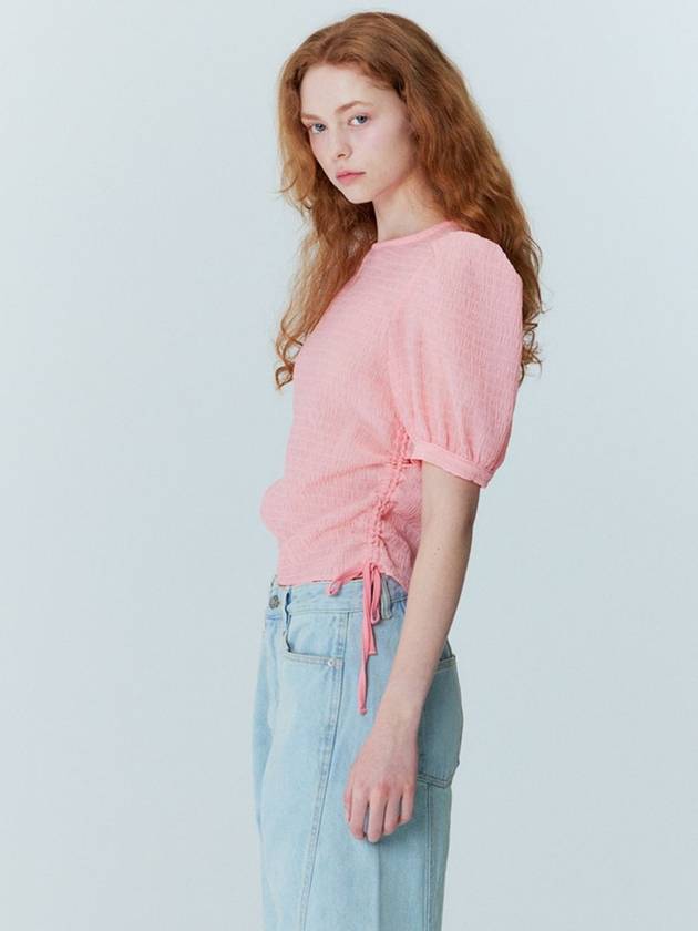 Crinkle string blouse_Coral Pink - OPENING SUNSHINE - BALAAN 2