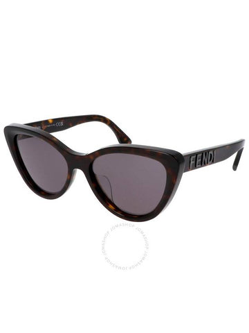 Fendi Grey Cat Eye Ladies Sunglasses FE40087U 52A 55 - FENDI - BALAAN 1