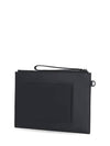 Paris Logo Large Leather Clutch Bag Black - KENZO - BALAAN 4