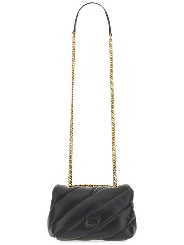 Mini Love Puff Maxi Quilted Leather Shoulder Bag Black - PINKO - BALAAN 5