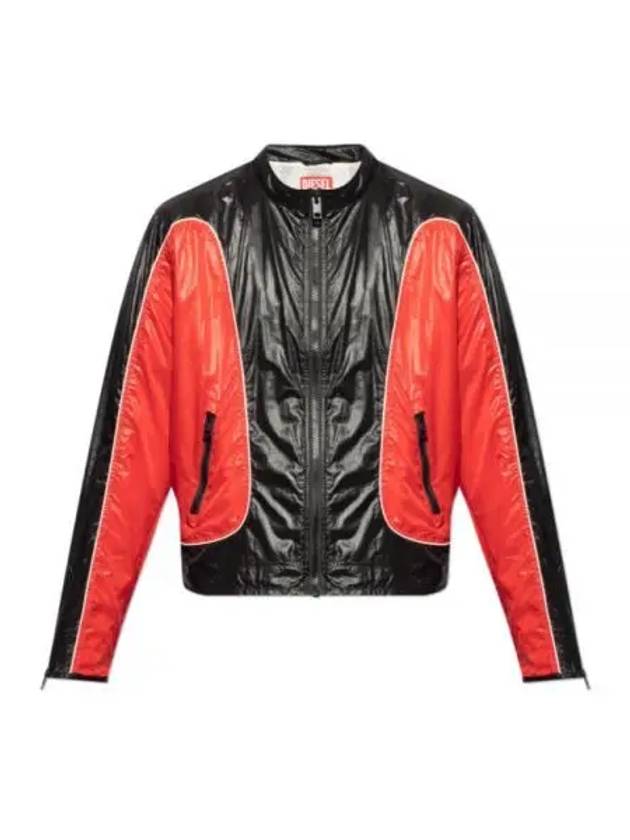 J Clay Shiny Ripstop Biker Jacket Black Red - DIESEL - BALAAN 2