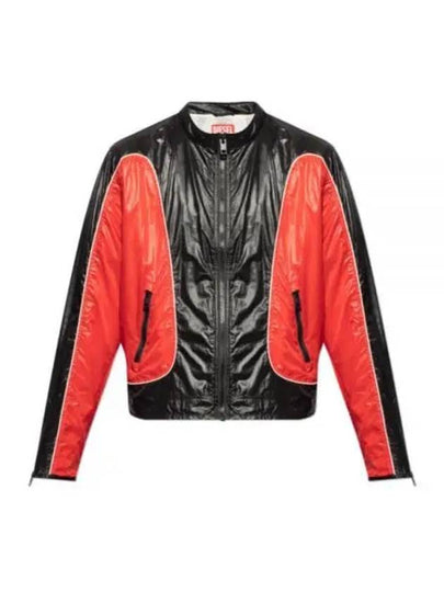 J Clay Shiny Ripstop Biker Jacket Black Red - DIESEL - BALAAN 2