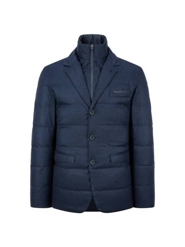 Men s Down Viv Single Padded Jacket Navy 270048 - HERNO - BALAAN 1