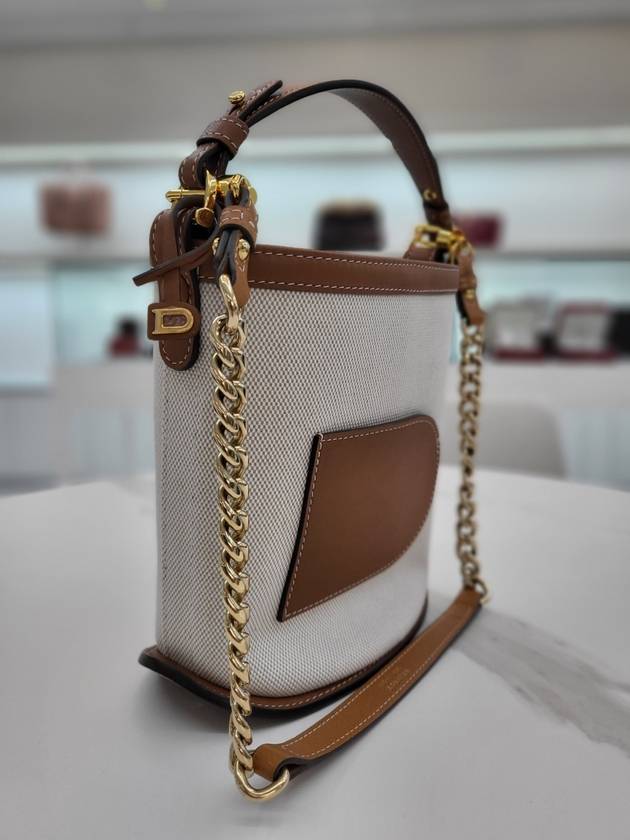 Finn Mini Bucket Bag Natural Tan S Class Chain Strap Inner AA0494 - DELVAUX - BALAAN 2