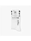 Cotton Blend Socks White Grey - MAISON KITSUNE - BALAAN 4