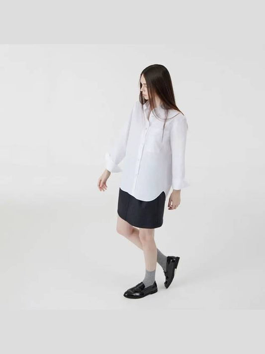 Signature Overfit Shirt Bio Cotton White - VOYONN - BALAAN 2