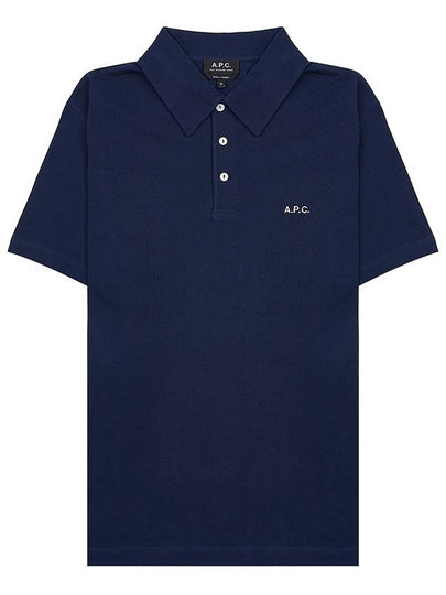 Austin Embroidery Logo Polo Shirt Blue - A.P.C. - BALAAN 2