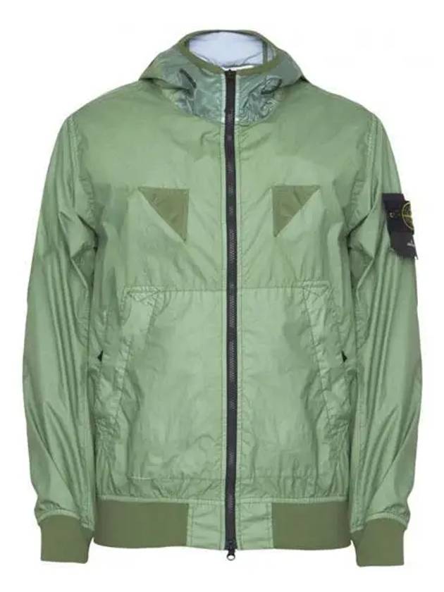 Wappen Patch Nylon Hooded  Jacket Green - STONE ISLAND - BALAAN 2