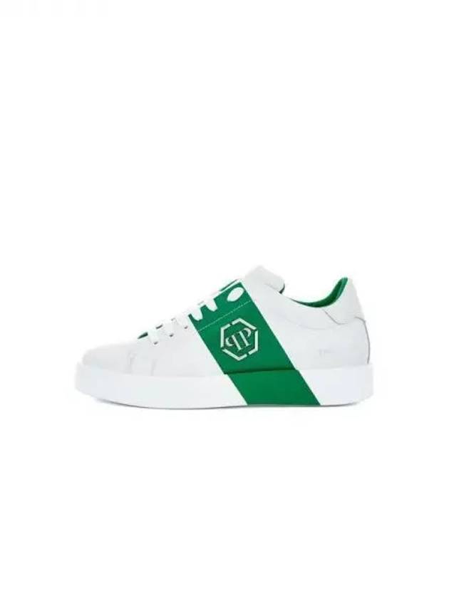 Men's color combination printed hexagon sneakers white 270574 - PHILIPP PLEIN - BALAAN 1