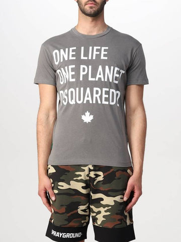 T-shirt One Life One Planet Dsquared2 con stampa - DSQUARED2 - BALAAN 1