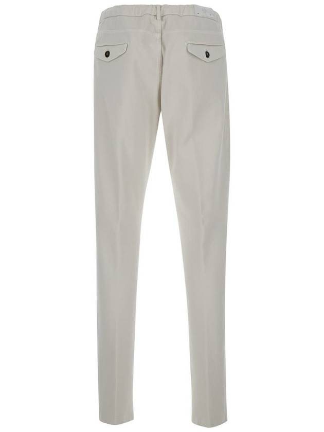 White Jogger Pants With Drawstring In Stretch Cotton Man - ELEVENTY MILANO - BALAAN 2